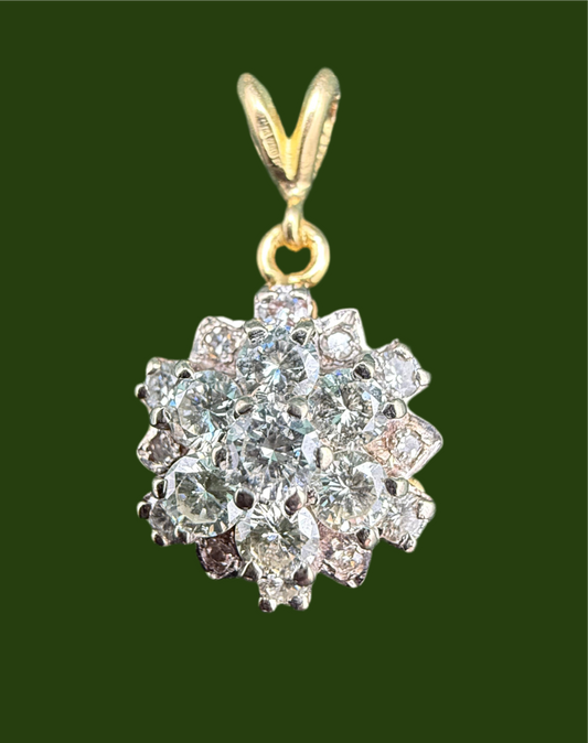 18ct gold diamond pendant