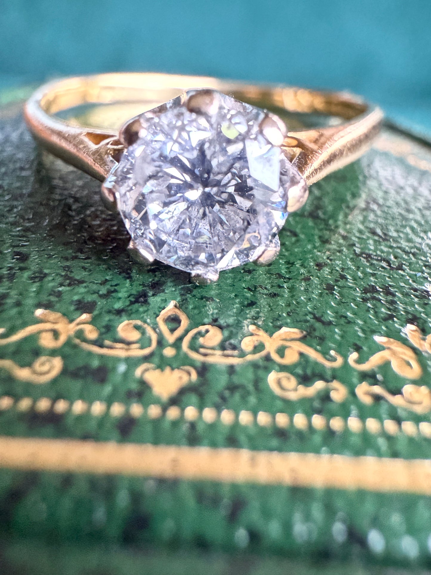 18ct gold brilliant cut diamond solitaire ring 0.75ct