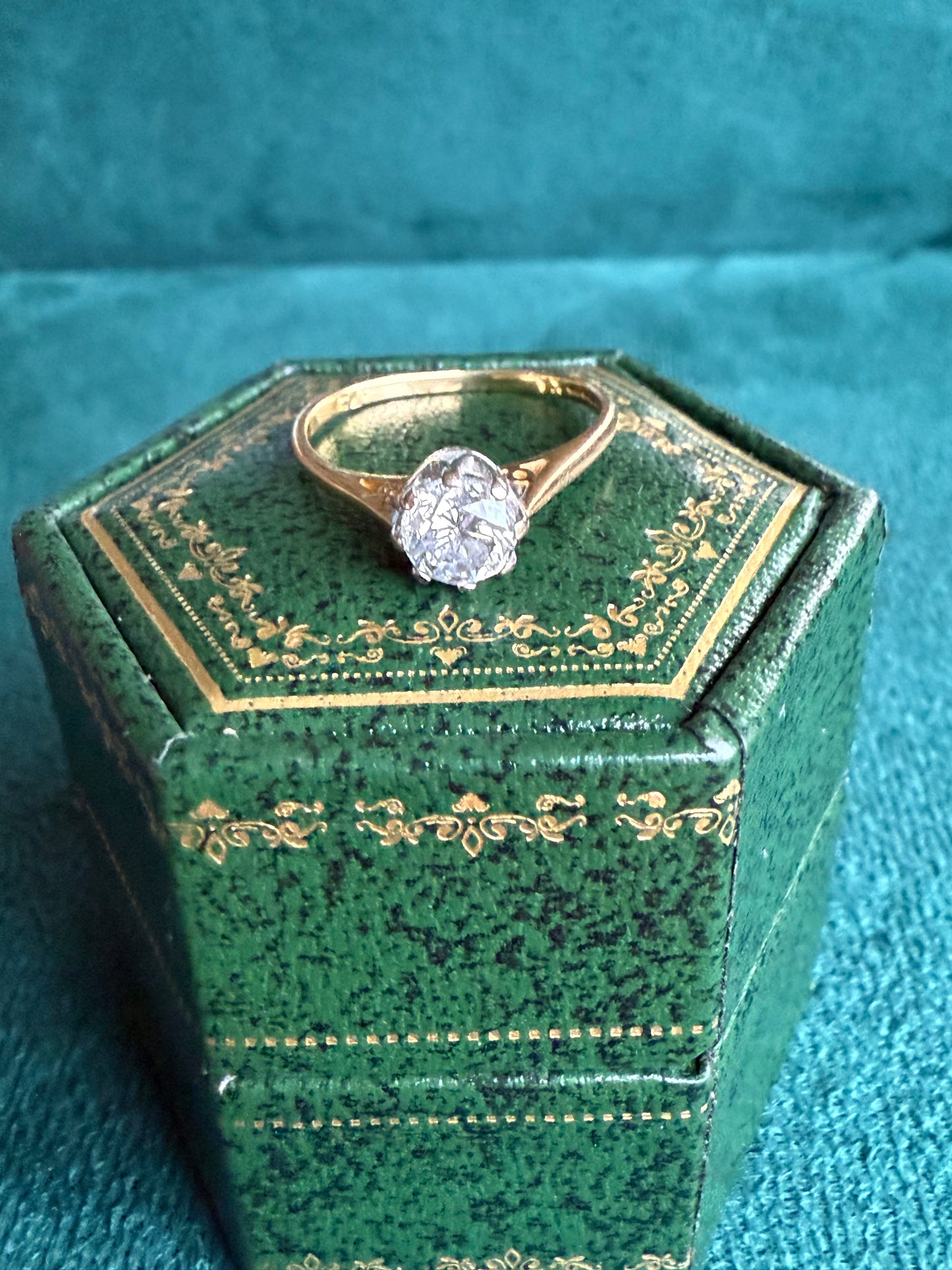 18ct gold brilliant cut diamond solitaire ring 0.75ct