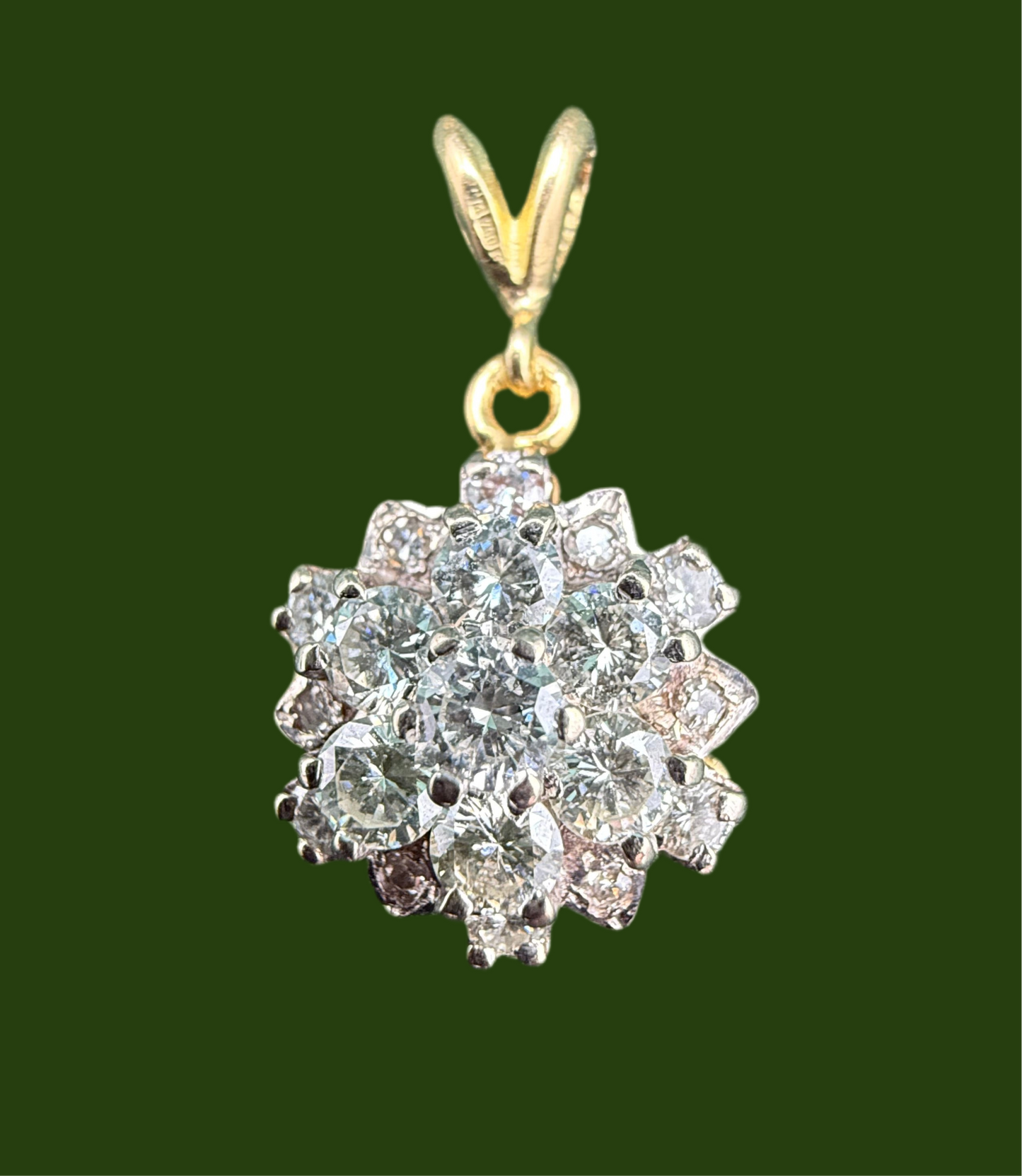 18ct gold diamond pendant