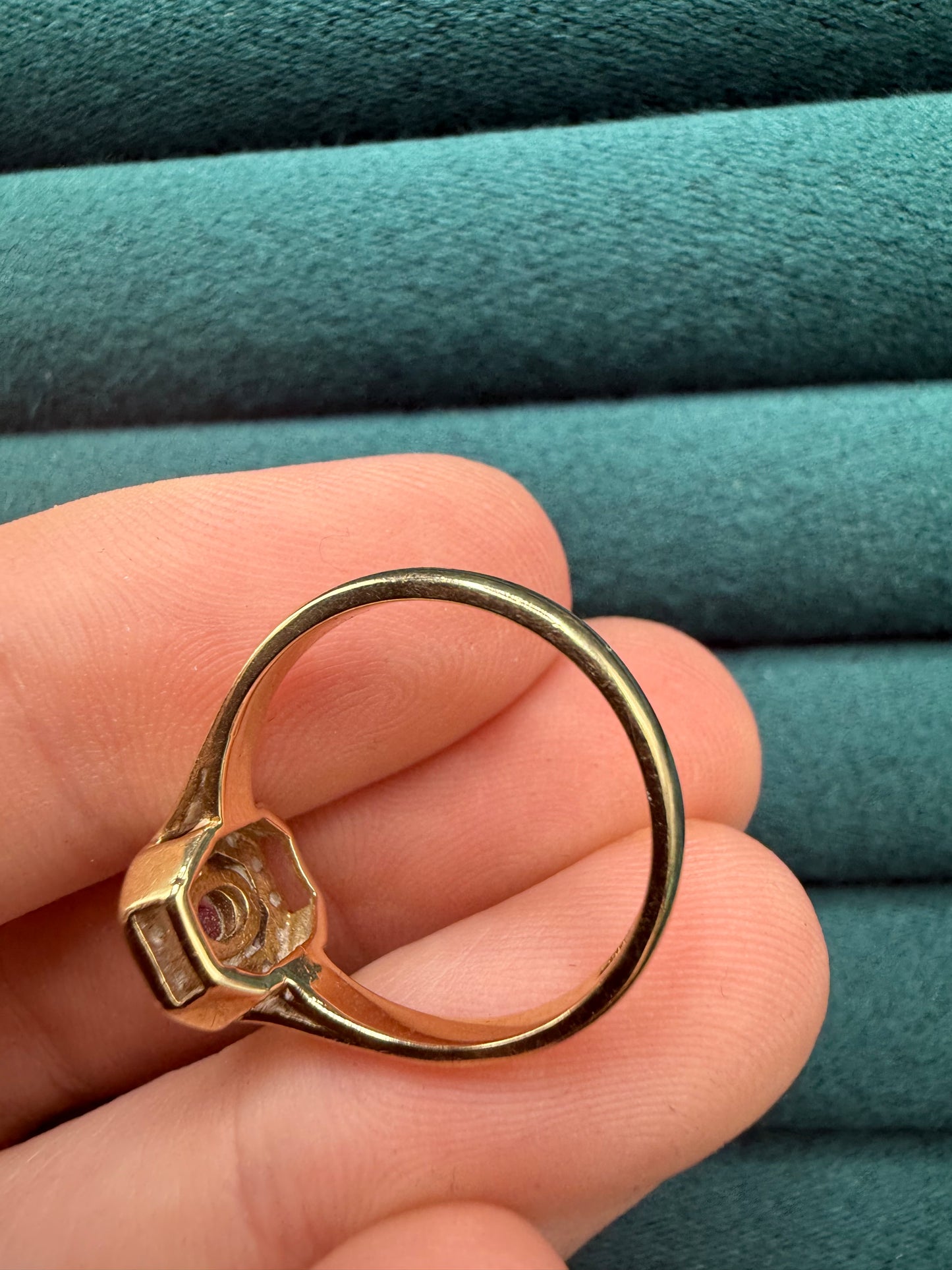 9ct gold ruby diamond ring