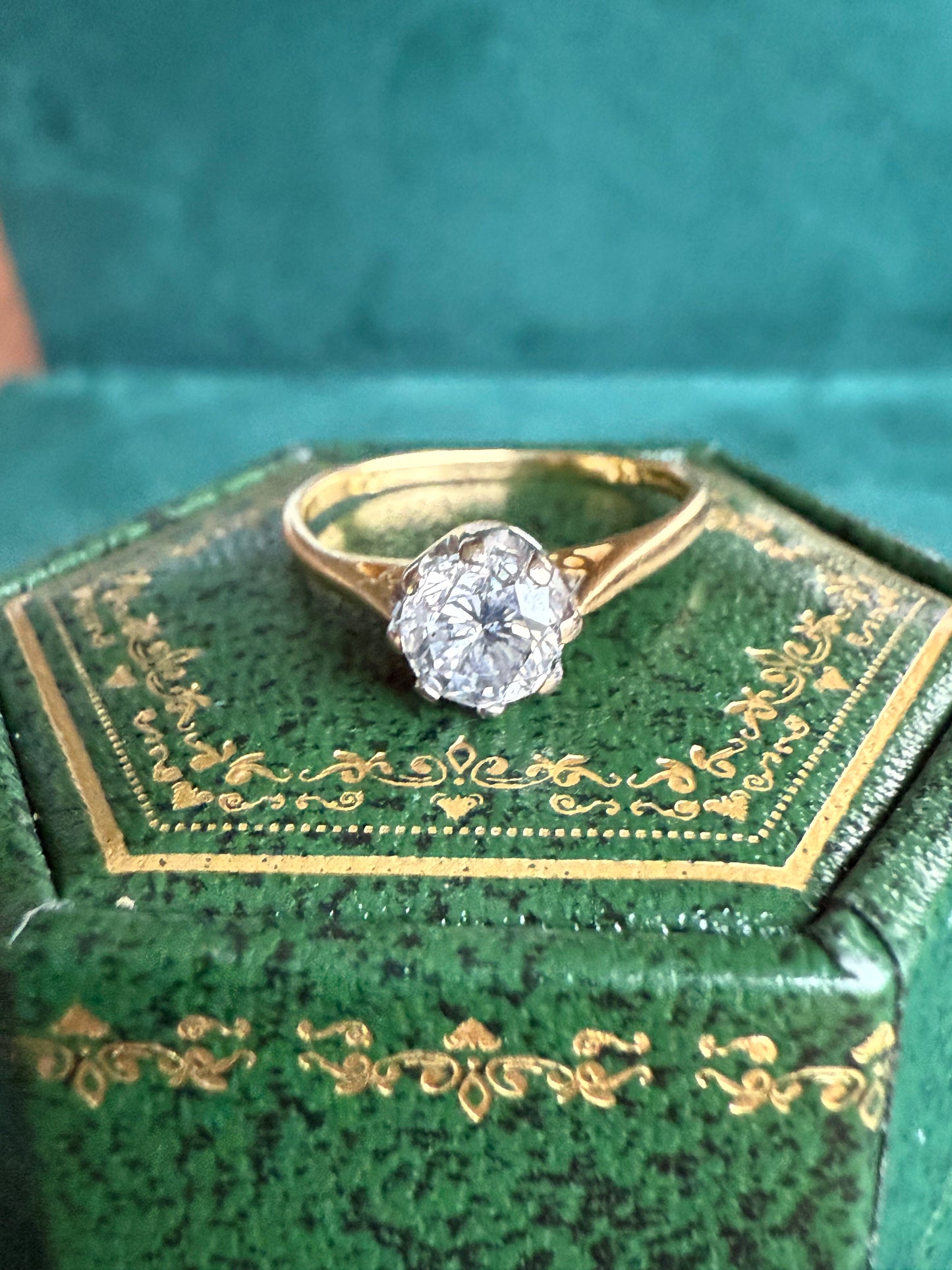 18ct gold brilliant cut diamond solitaire ring 0.75ct