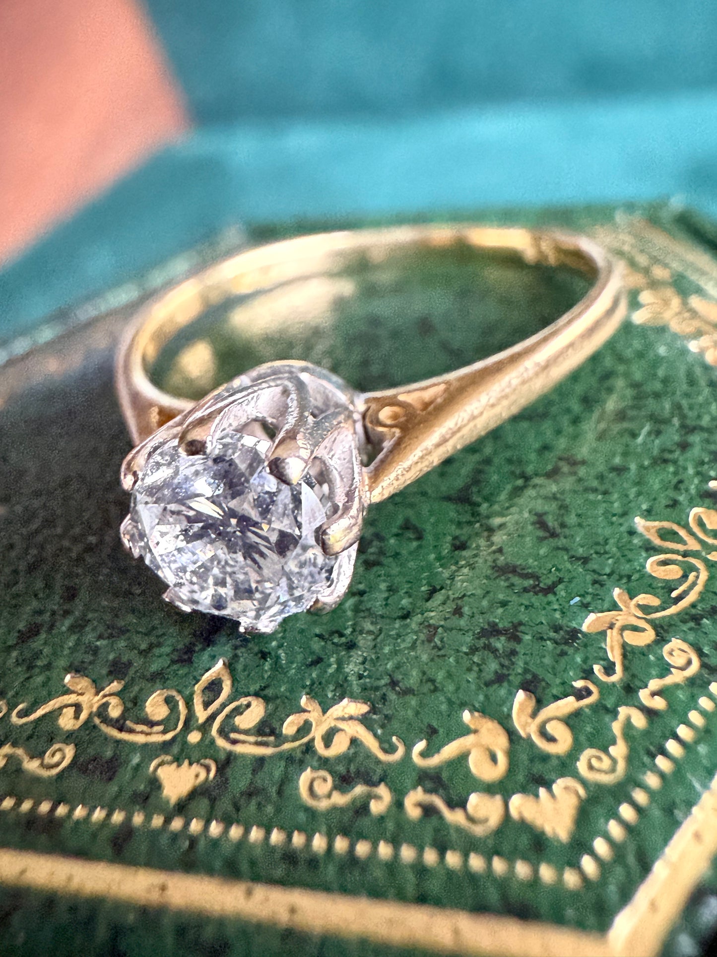 18ct gold brilliant cut diamond solitaire ring 0.75ct