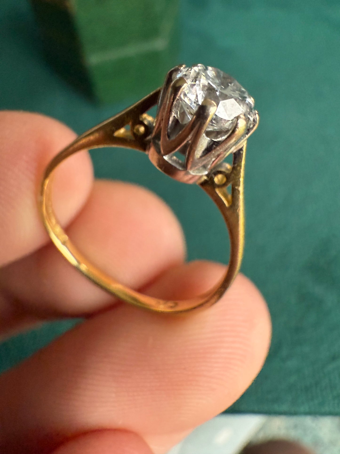 18ct gold brilliant cut diamond solitaire ring 0.75ct