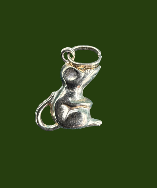 9ct gold mouse charm pendant