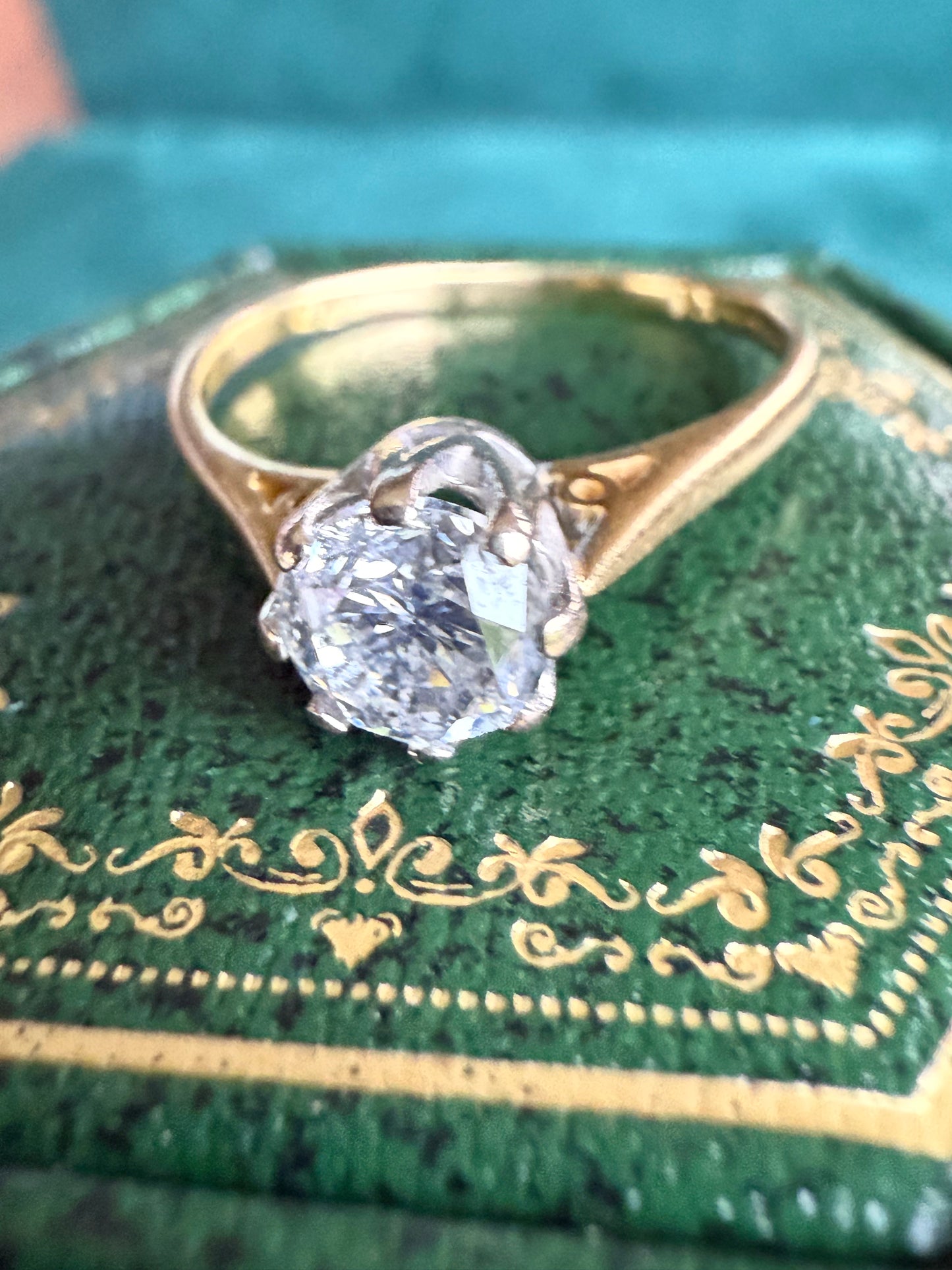 18ct gold brilliant cut diamond solitaire ring 0.75ct