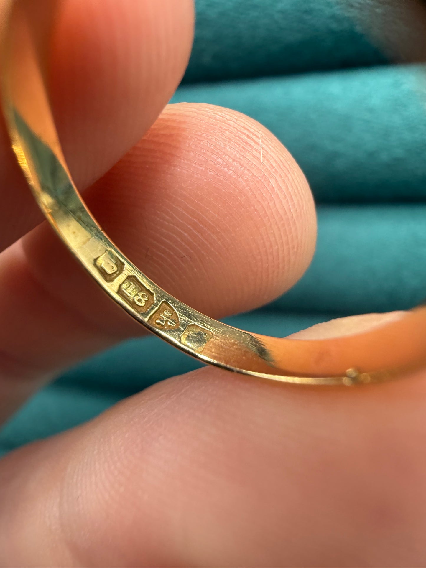 18ct gold antique ruby and diamond boat ring size M