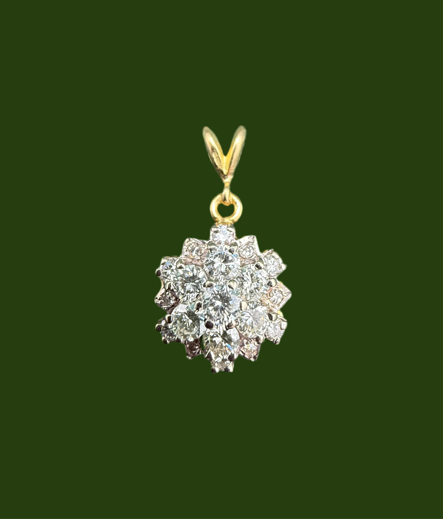 18ct gold diamond pendant