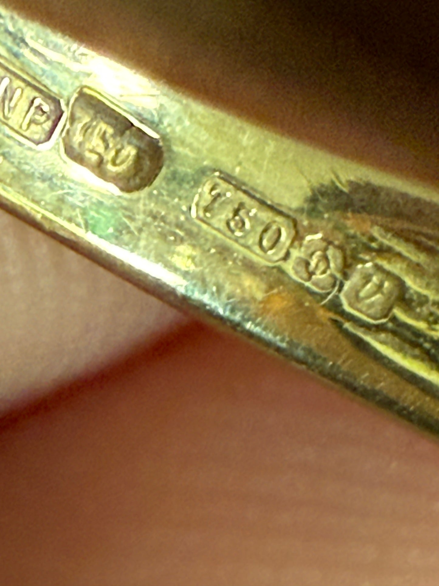 18ct gold cabochon emerald and diamond ring