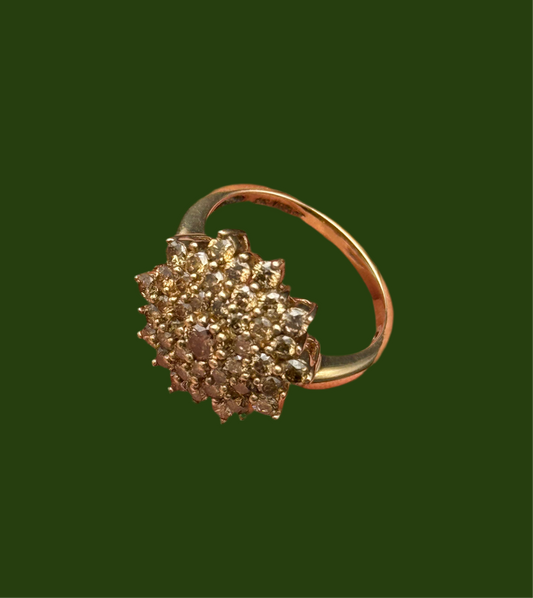 9ct gold fancy champagne diamond ring 1.06ct