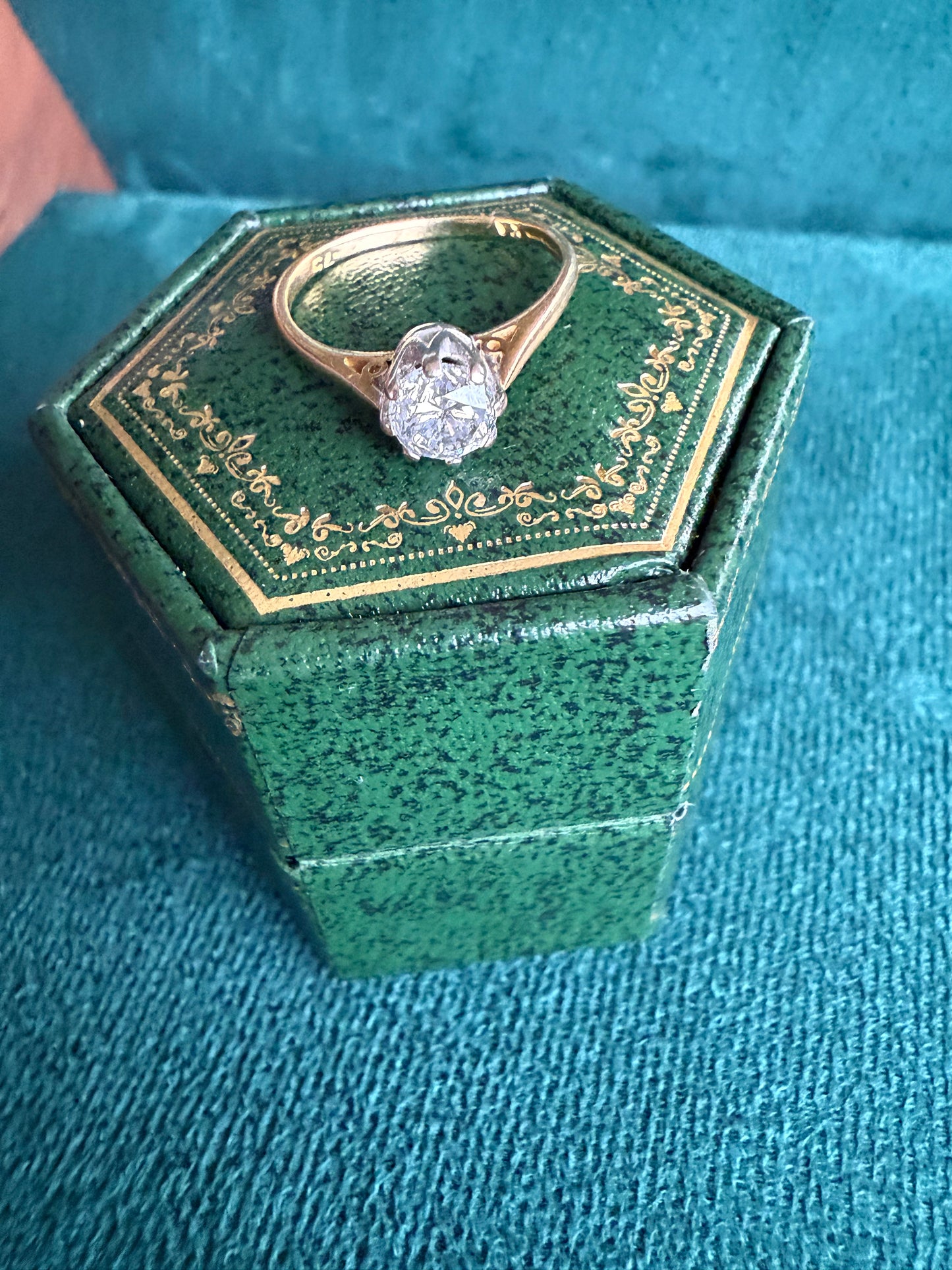 18ct gold brilliant cut diamond solitaire ring 0.75ct