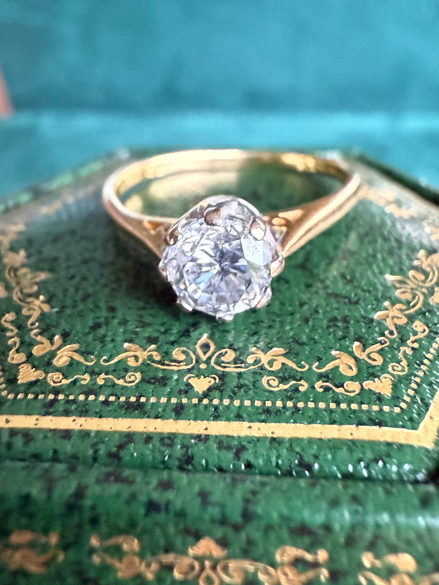 18ct gold brilliant cut diamond solitaire ring 0.75ct