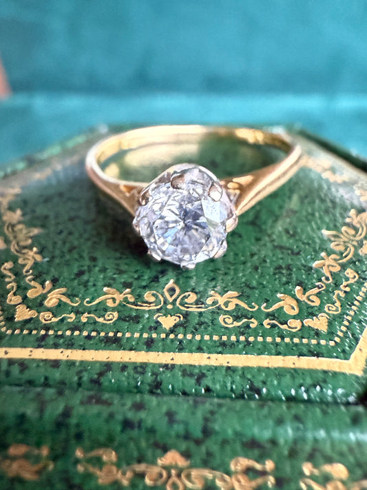 18ct gold brilliant cut diamond solitaire ring 0.75ct